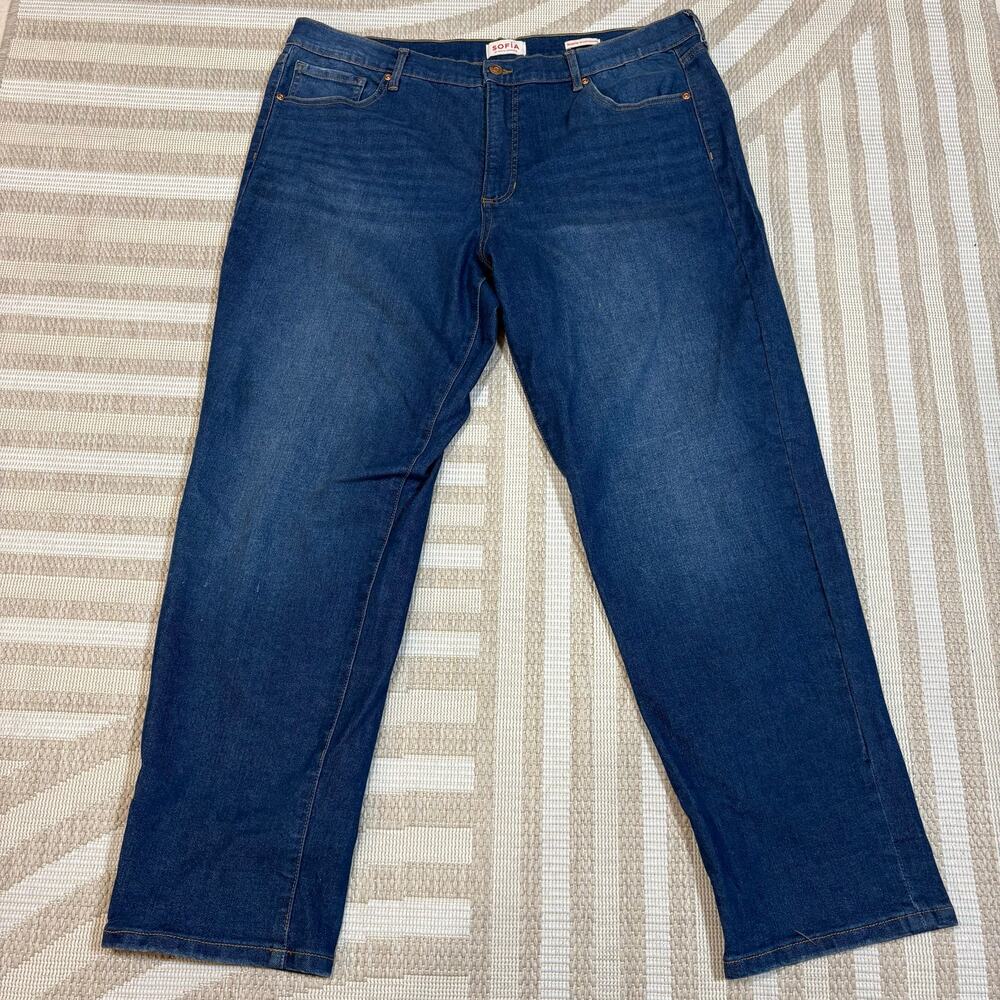 Sofia by Sofia Vergara Women's 16 Beatrix Relaxed Boyfriend Blue Jeans